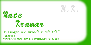 mate kramar business card